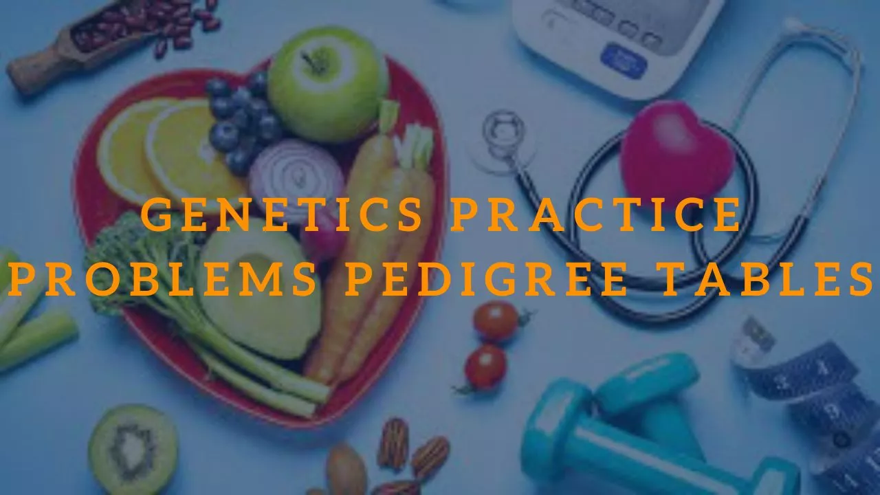 Genetics Practice Problems Pedigree Tables